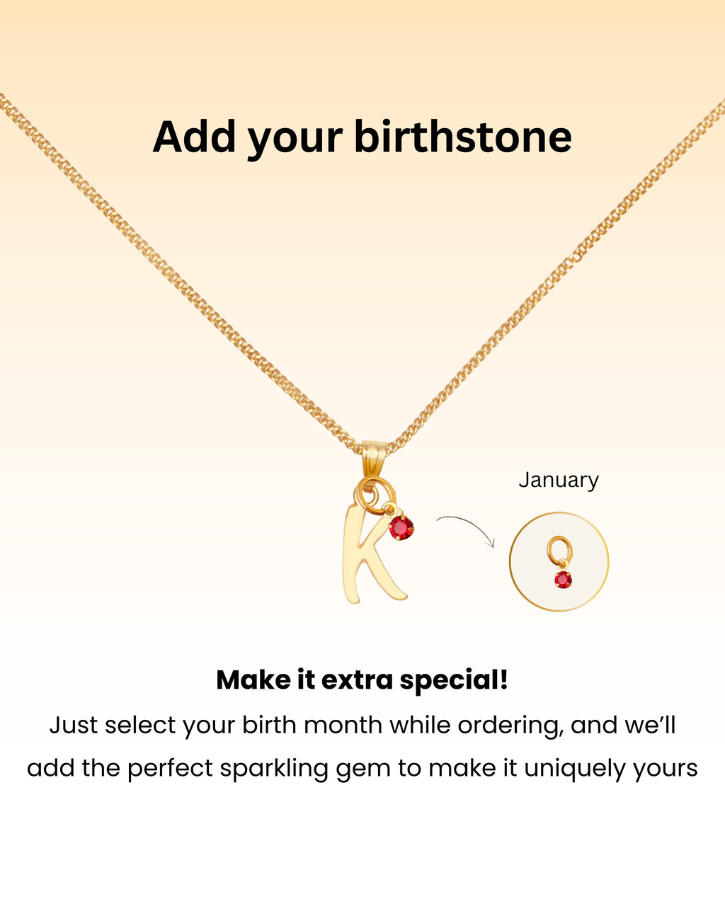 Birthglow Initial Necklace